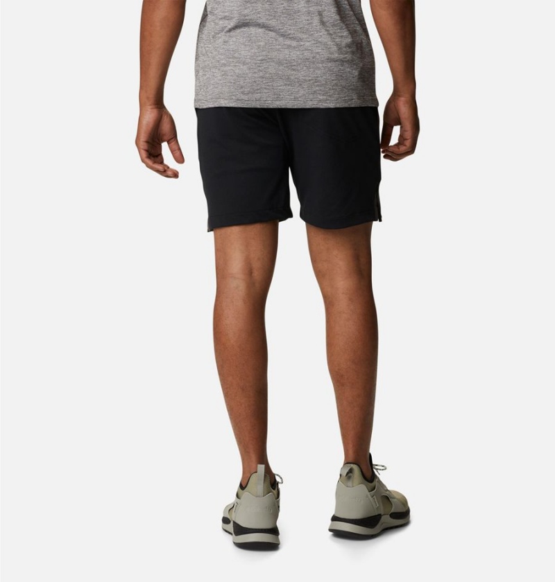 Black Men's Columbia Tech Trail Knit Shorts | VUNDM-2043