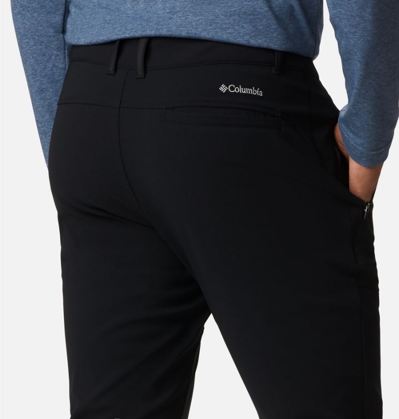 Black Men's Columbia Tech Trail Warm Pants | OTBWF-5739