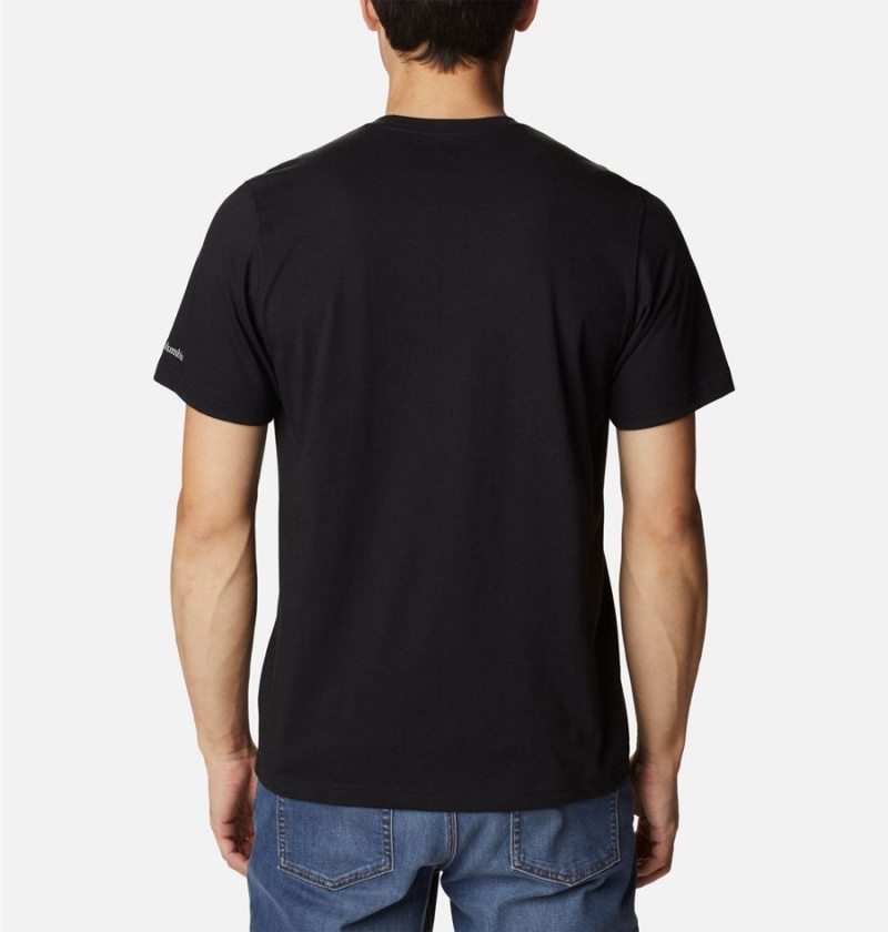 Black Men's Columbia Thistletown Hills Pocket T-Shirt | IZPCJ-5640