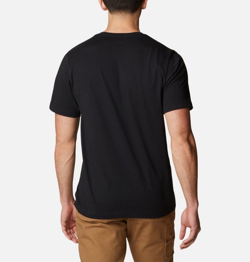 Black Men's Columbia Thistletown Hills Short Sleeve T-Shirt | GITZM-5468