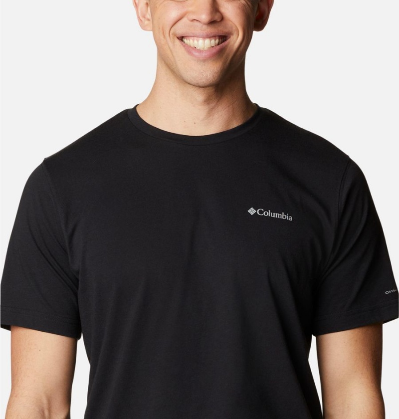 Black Men's Columbia Thistletown Hills Short Sleeve T-Shirt | GITZM-5468