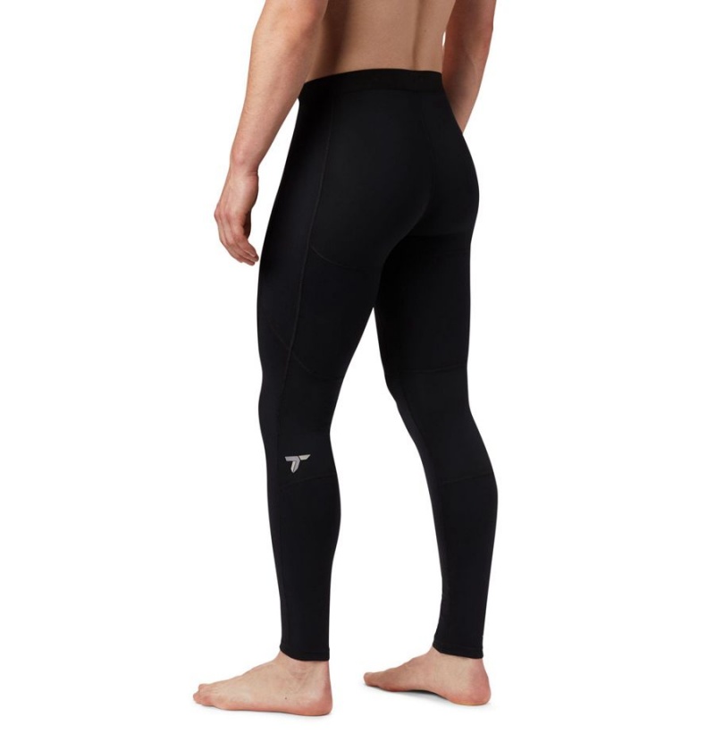 Black Men's Columbia Titanium Omni Heat 3D Knit Tight Pants | ENKGS-4790