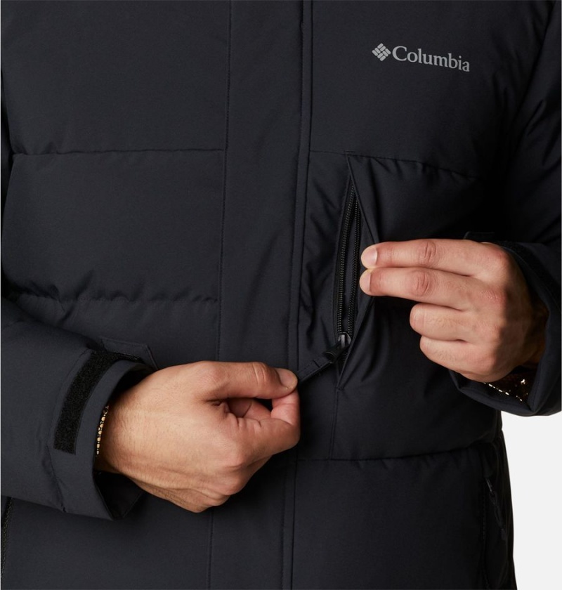 Black Men's Columbia Toyama Pass Down Coats | DTEUP-6145