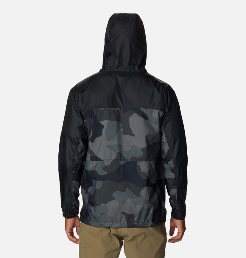 Black Men's Columbia Trail Traveler Windbreaker | QTRXW-6035