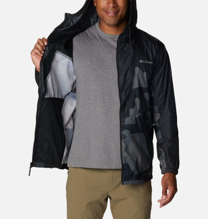 Black Men's Columbia Trail Traveler Windbreaker | QTRXW-6035