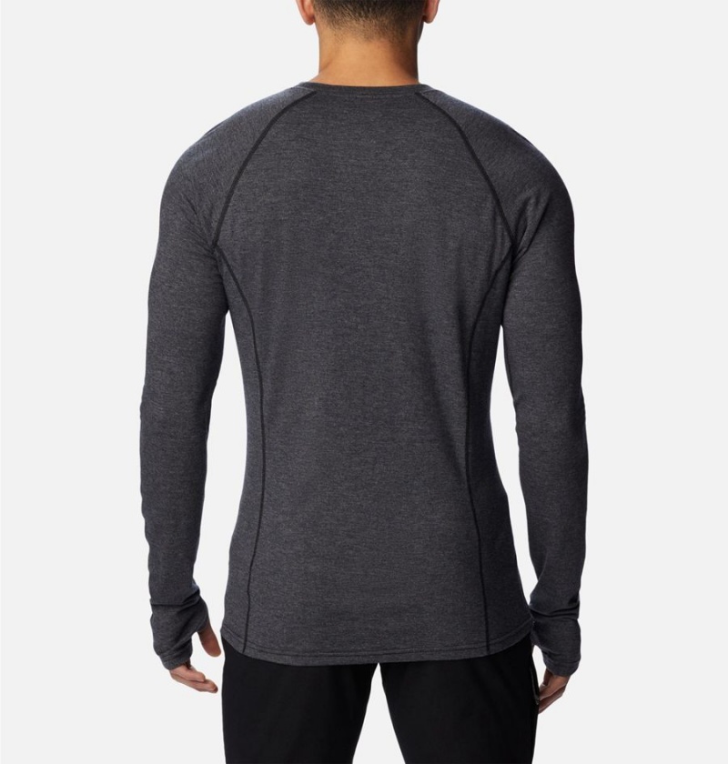 Black Men's Columbia Tunnel Springs Wool Crew Baselayer T-Shirt | NVRCM-8230