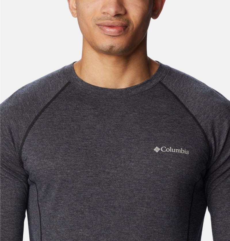 Black Men's Columbia Tunnel Springs Wool Crew Baselayer T-Shirt | NVRCM-8230