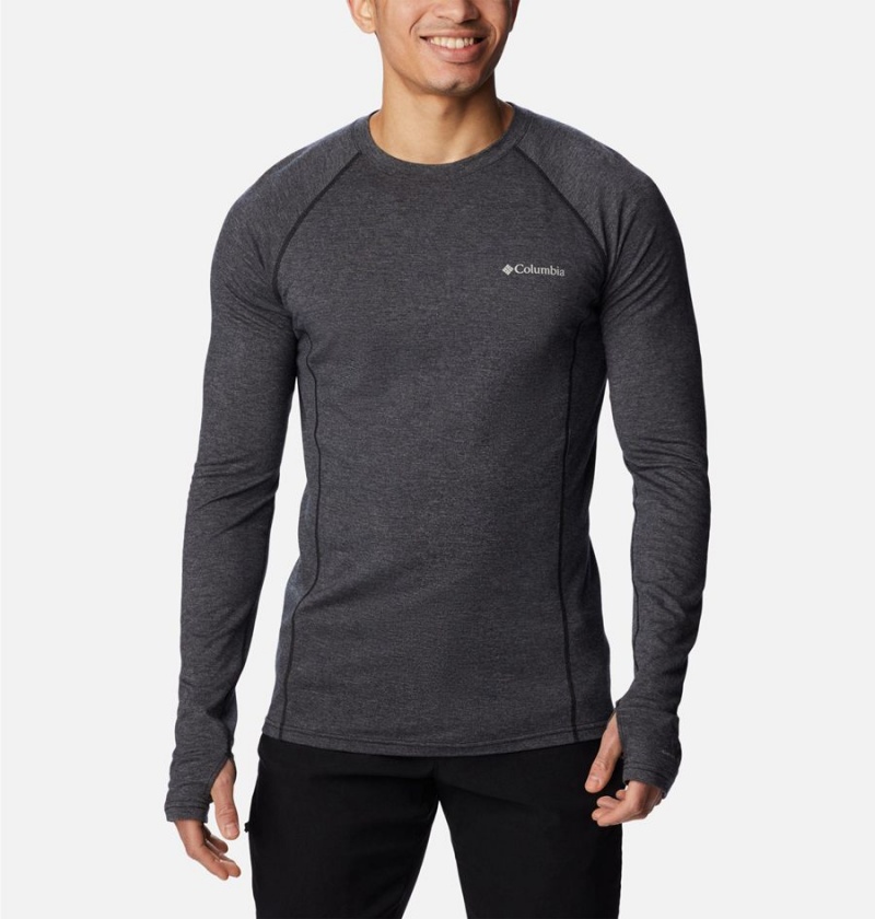 Black Men\'s Columbia Tunnel Springs Wool Crew Baselayer T-Shirt | NVRCM-8230