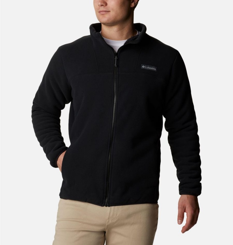 Black Men\'s Columbia Winter Pass Full Zip Sherpa Fleece Jacket | MSDKA-7103