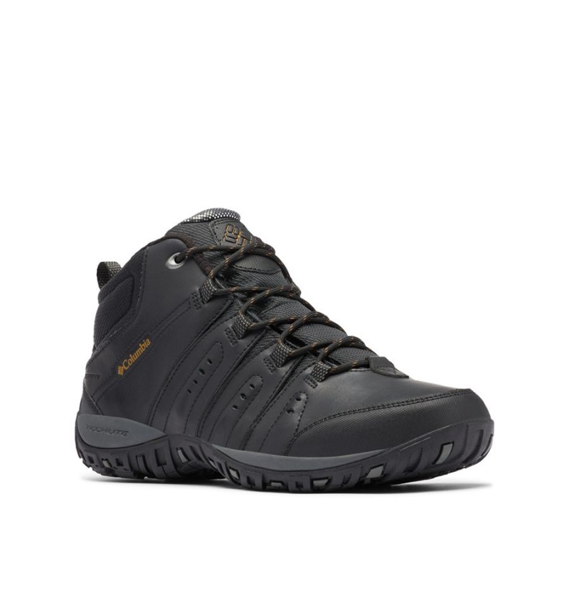 Black Men's Columbia Woodburn II Waterproof Omni Heat Hiking Shoes | ZENHQ-8291