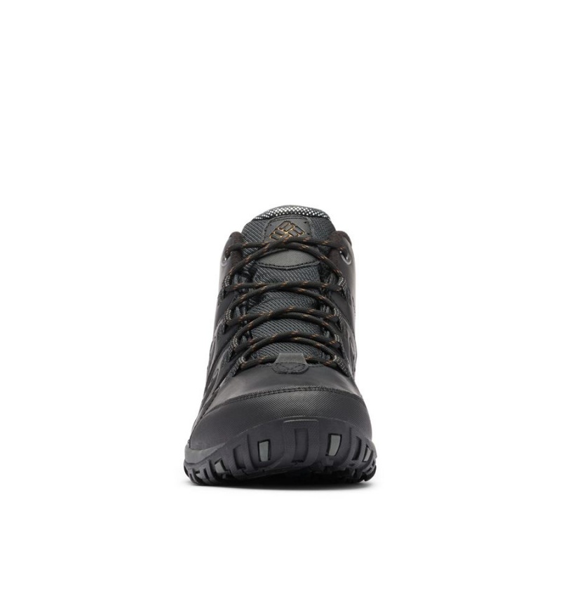 Black Men's Columbia Woodburn II Waterproof Omni Heat Hiking Shoes | ZENHQ-8291