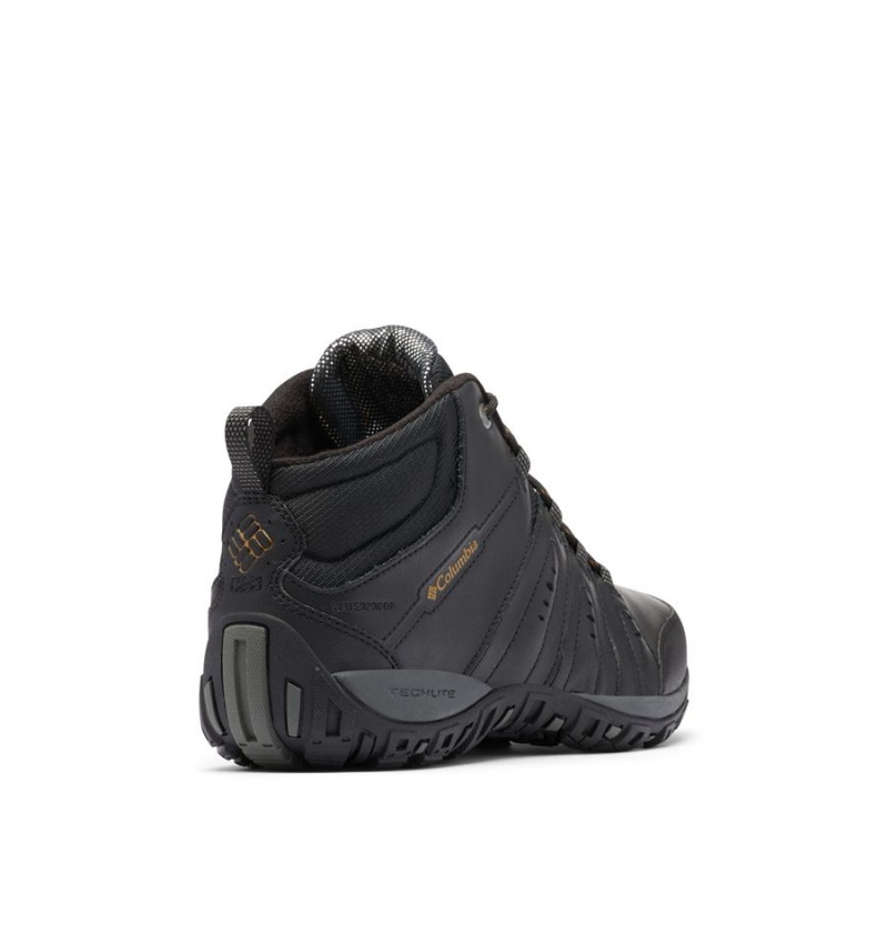 Black Men's Columbia Woodburn II Waterproof Omni Heat Hiking Shoes | ZENHQ-8291