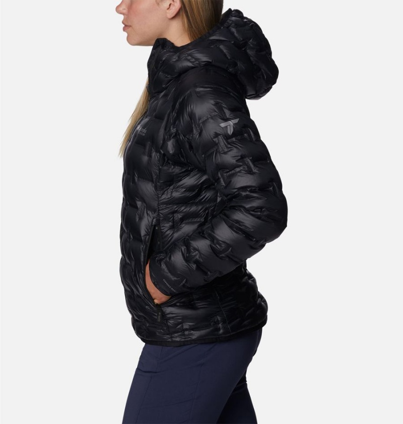 Black Women's Columbia Alpine Crux II Hooded Puffer Jacket | JVFCG-7381