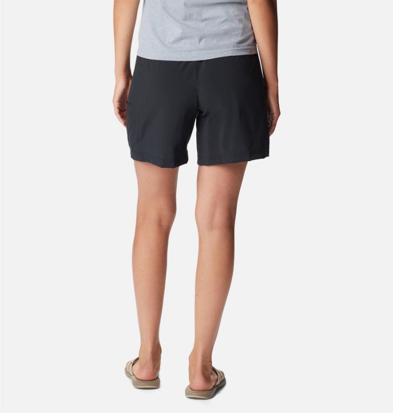 Black Women's Columbia Anytime Flex Shorts | XVSWC-7862