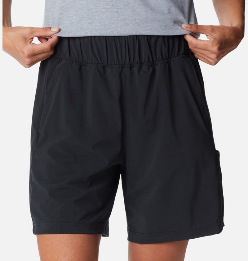 Black Women's Columbia Anytime Flex Shorts | XVSWC-7862