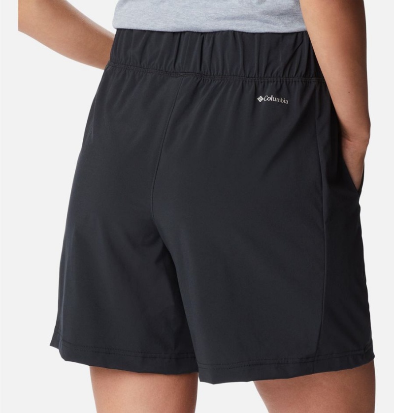 Black Women's Columbia Anytime Flex Shorts | XVSWC-7862