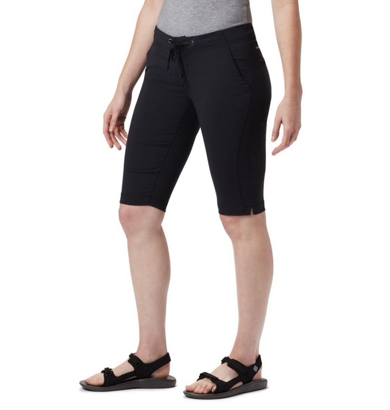 Black Women\'s Columbia Anytime Outdoor Long Shorts | DTENO-2084