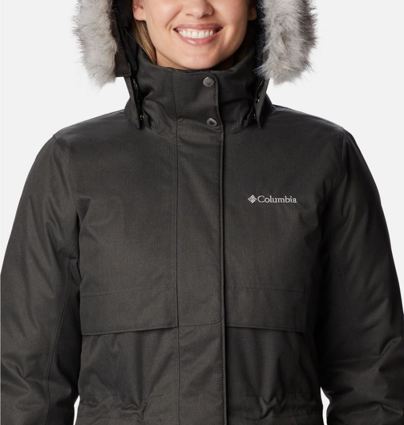 Black Women's Columbia Apres Arson Winter Long Down Coats | HQPZO-4517