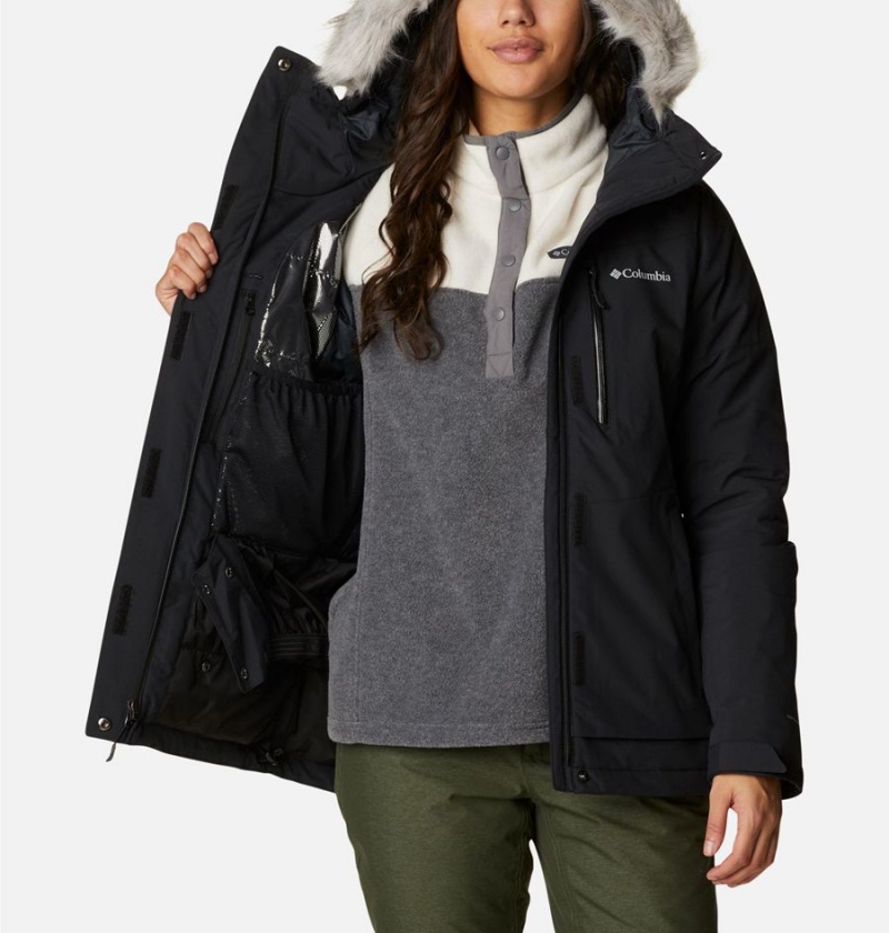 Black Women's Columbia Ava Alpine Insulated Ski Jacket | JXFRP-7936