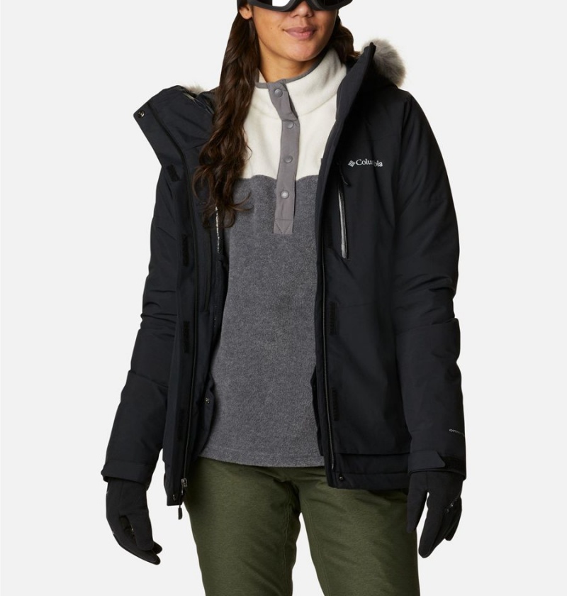 Black Women's Columbia Ava Alpine Insulated Ski Jacket | JXFRP-7936