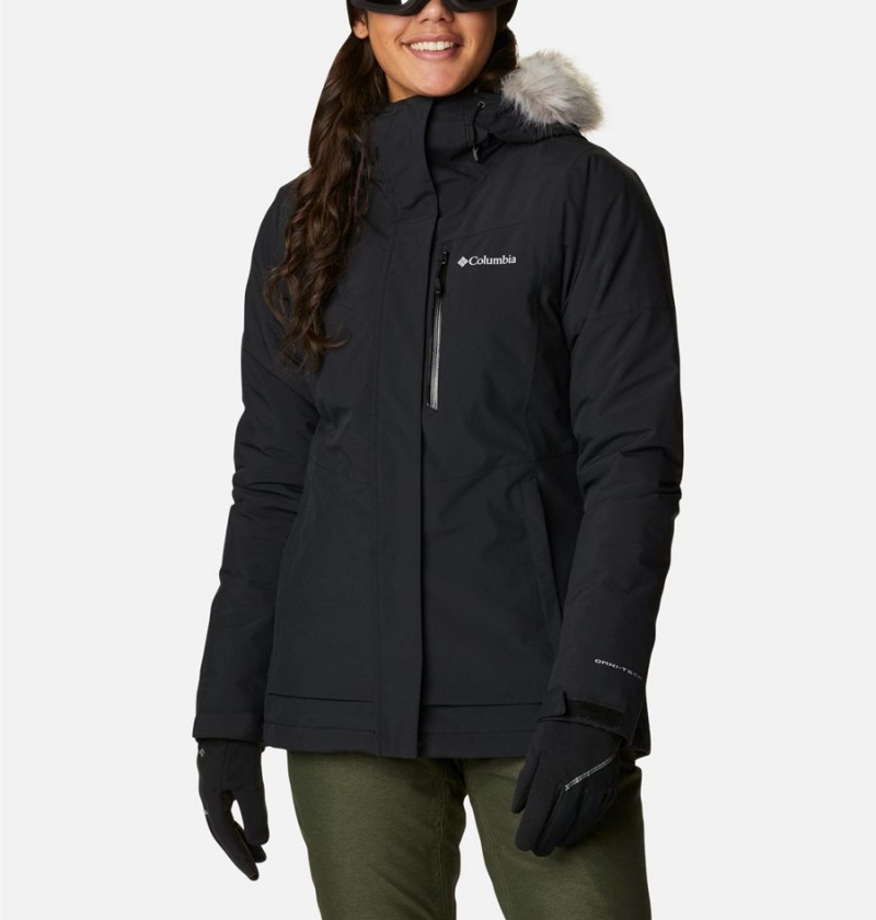 Black Women\'s Columbia Ava Alpine Insulated Ski Jacket | JXFRP-7936