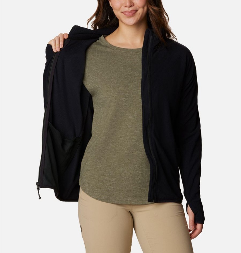 Black Women's Columbia Back Beauty Full Zip Fleece Jacket | TJBUO-5068