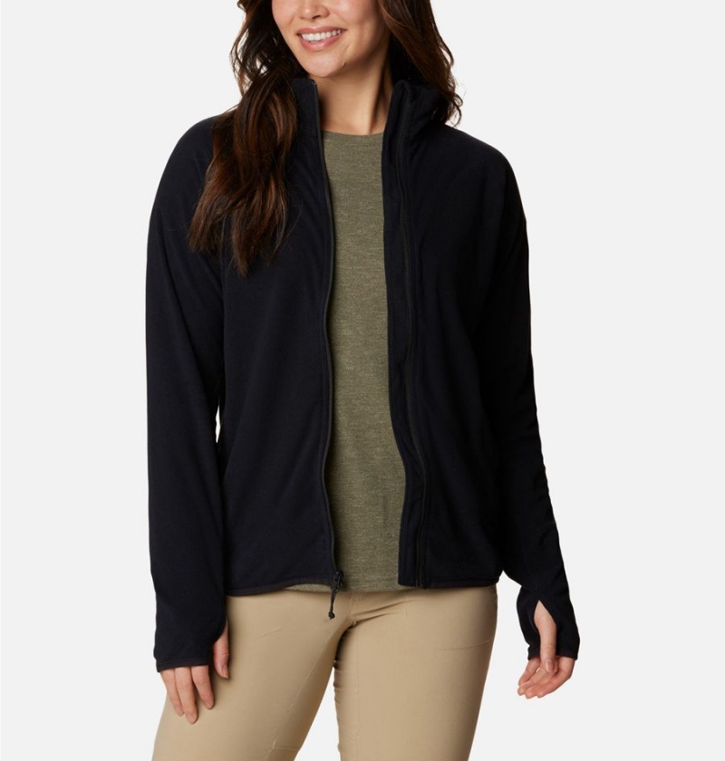 Black Women's Columbia Back Beauty Full Zip Fleece Jacket | TJBUO-5068