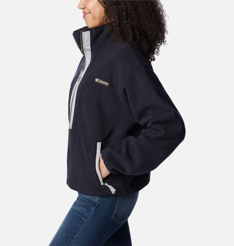 Black Women's Columbia Backbowl Remastered Fleece Jacket | DJIHA-1602