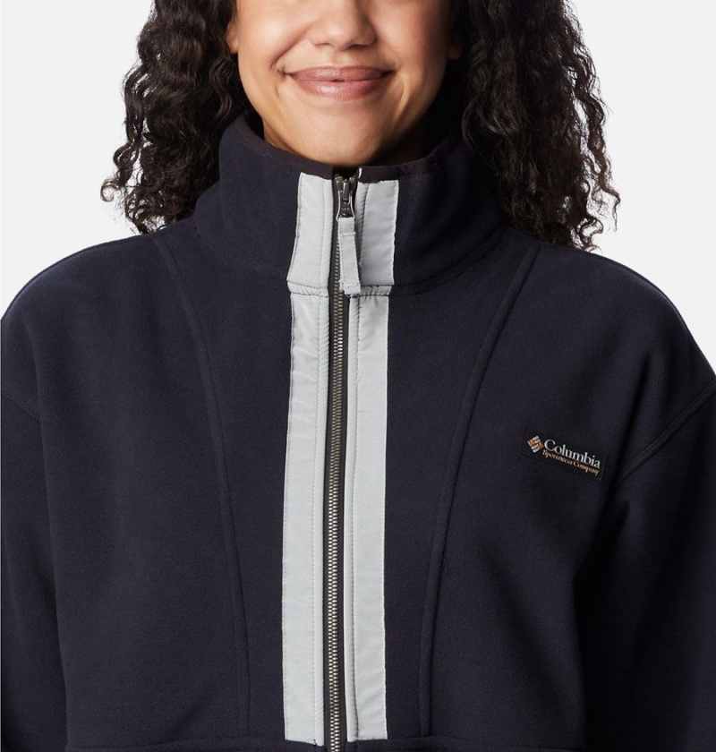 Black Women's Columbia Backbowl Remastered Fleece Jacket | DJIHA-1602