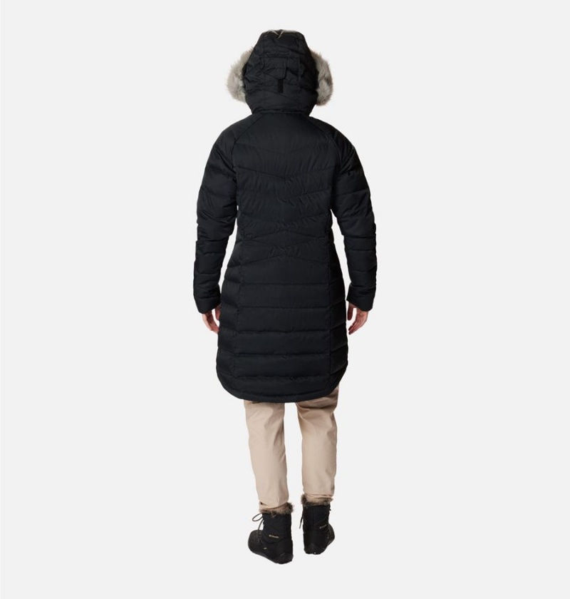 Black Women's Columbia Belle Isle Mid Puffer Jacket | EVXZY-8029