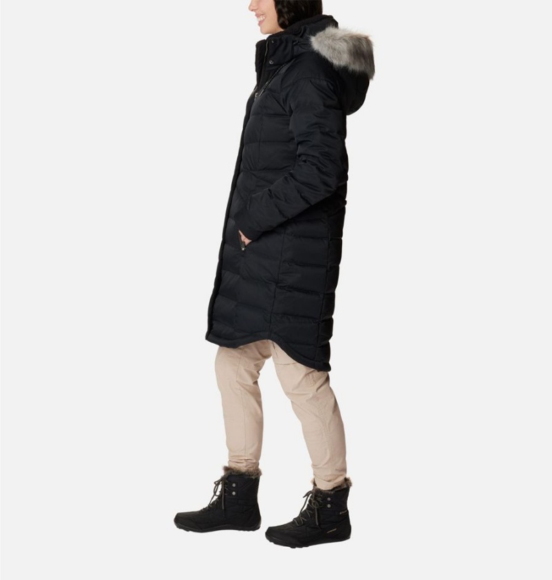 Black Women's Columbia Belle Isle Mid Puffer Jacket | EVXZY-8029