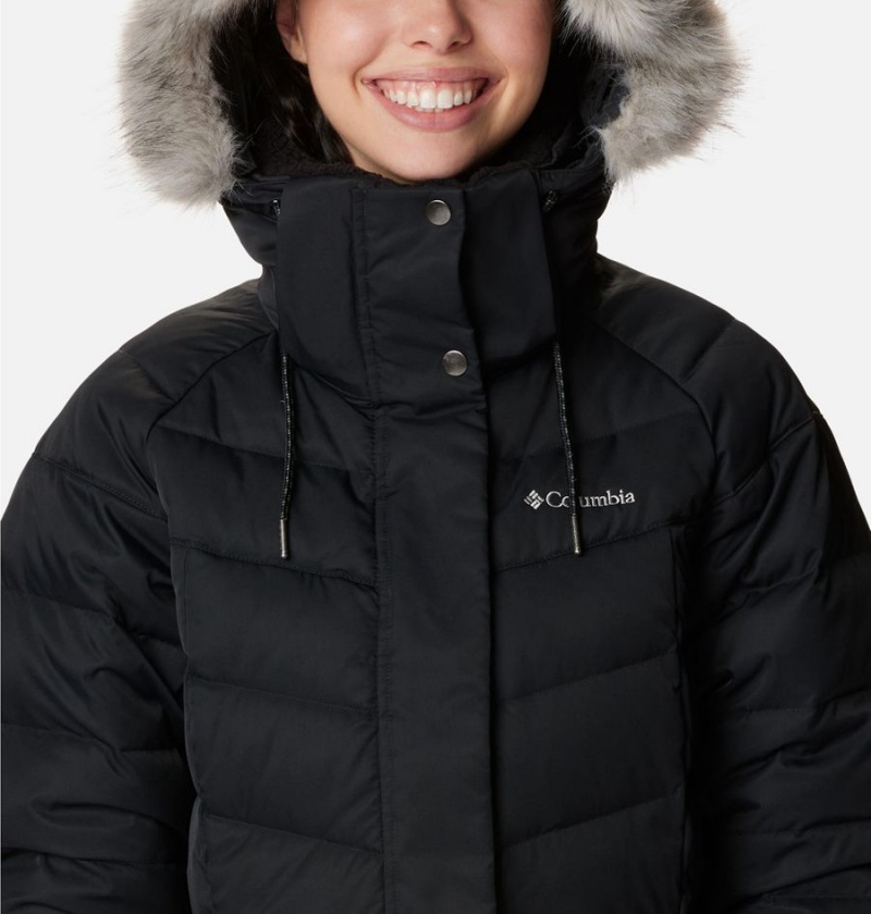 Black Women's Columbia Belle Isle Mid Puffer Jacket | EVXZY-8029