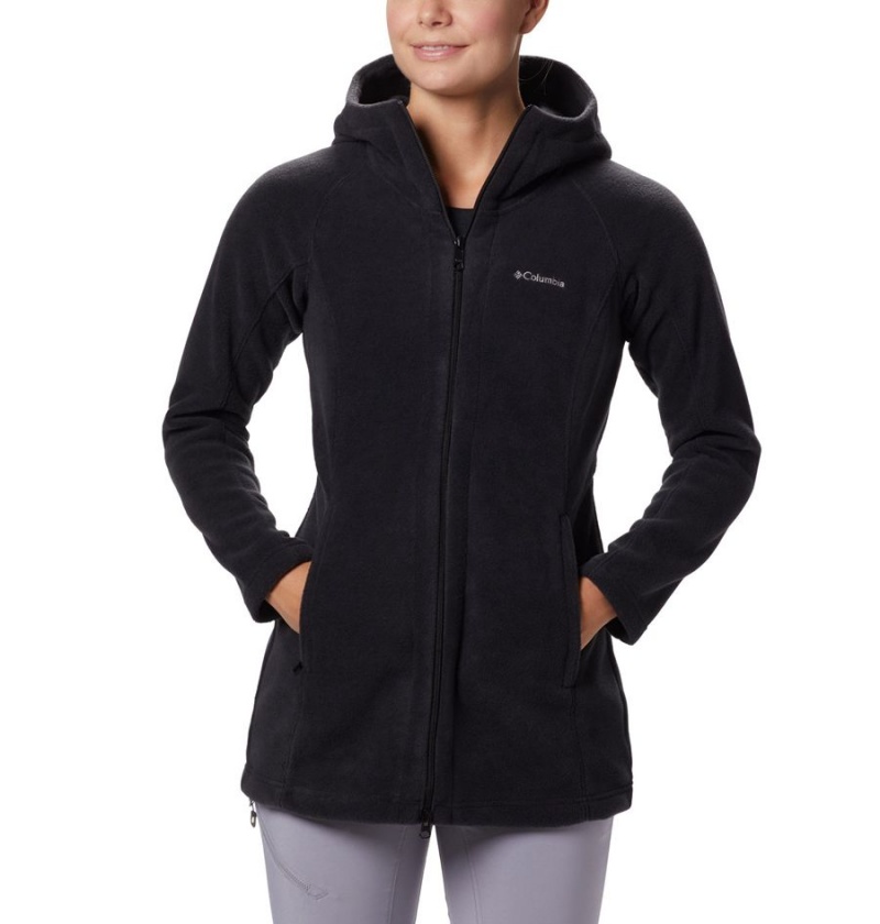 Black Women\'s Columbia Benton Springs II Long Hoodie Fleece Jacket | ALTMG-2810