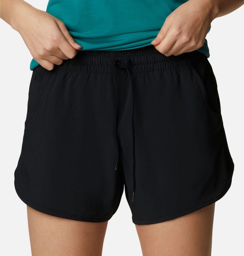 Black Women's Columbia Bogata Bay Stretch Shorts | RLMFU-9081