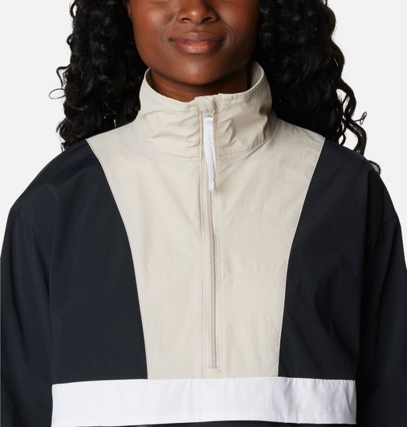 Black Women's Columbia Boundless Trek Anorak Windbreaker | GEMNZ-6915