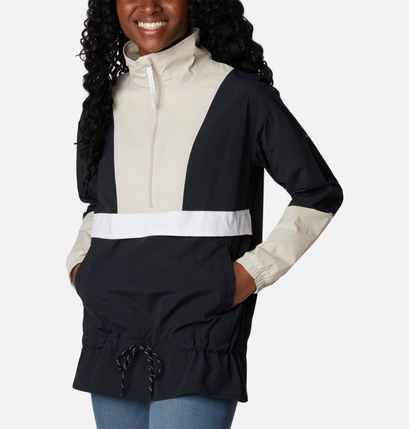 Black Women's Columbia Boundless Trek Anorak Windbreaker | GEMNZ-6915