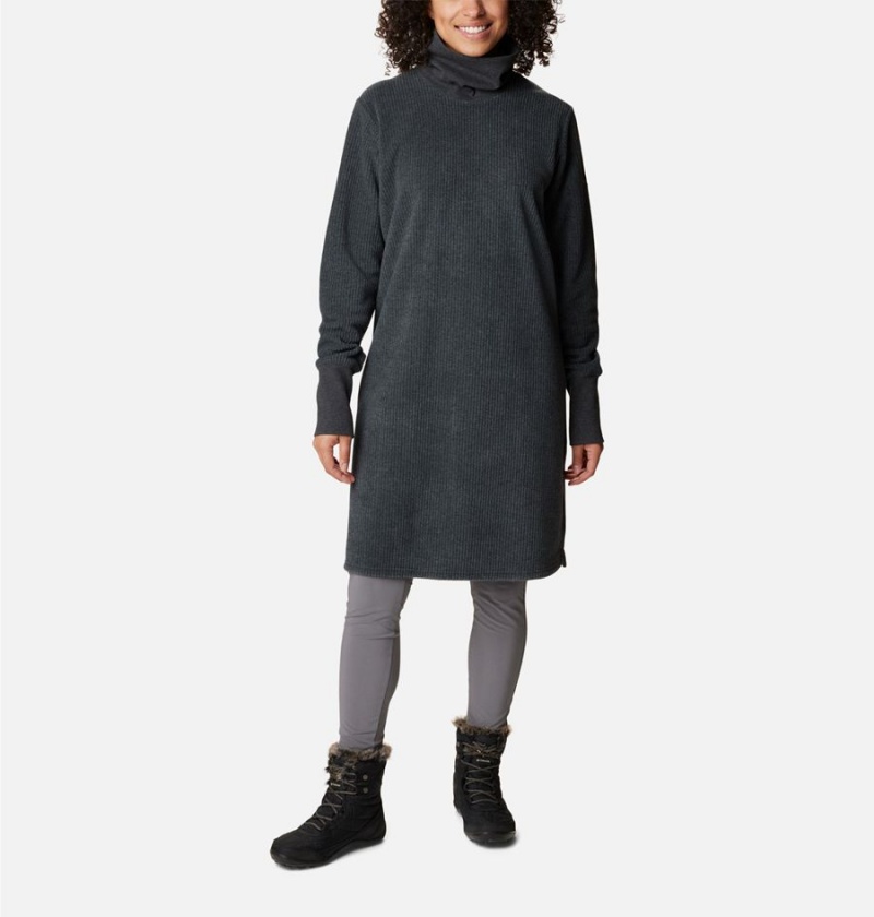 Black Women\'s Columbia Boundless Trek Fleece Dress | IHAMR-7015