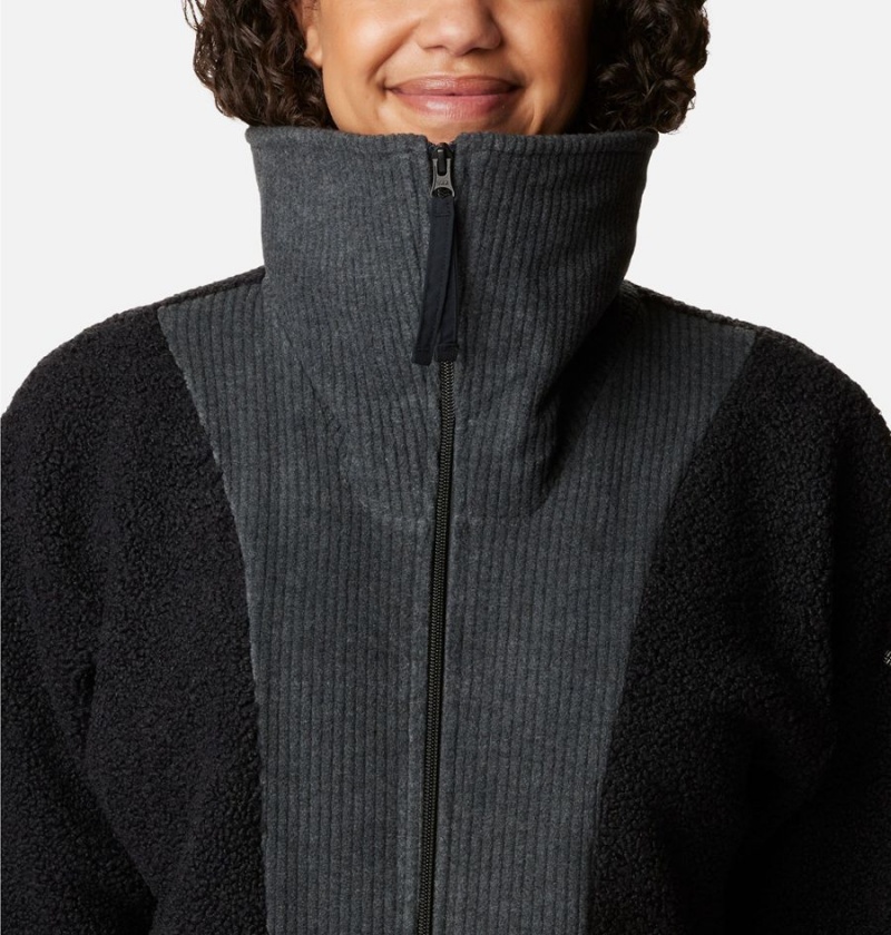 Black Women's Columbia Boundless Trek Full Zip Fleece Jacket | OXMCE-7830