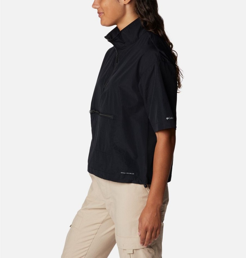 Black Women's Columbia Boundless Trek Half Zip Pullover | UXKOE-8024