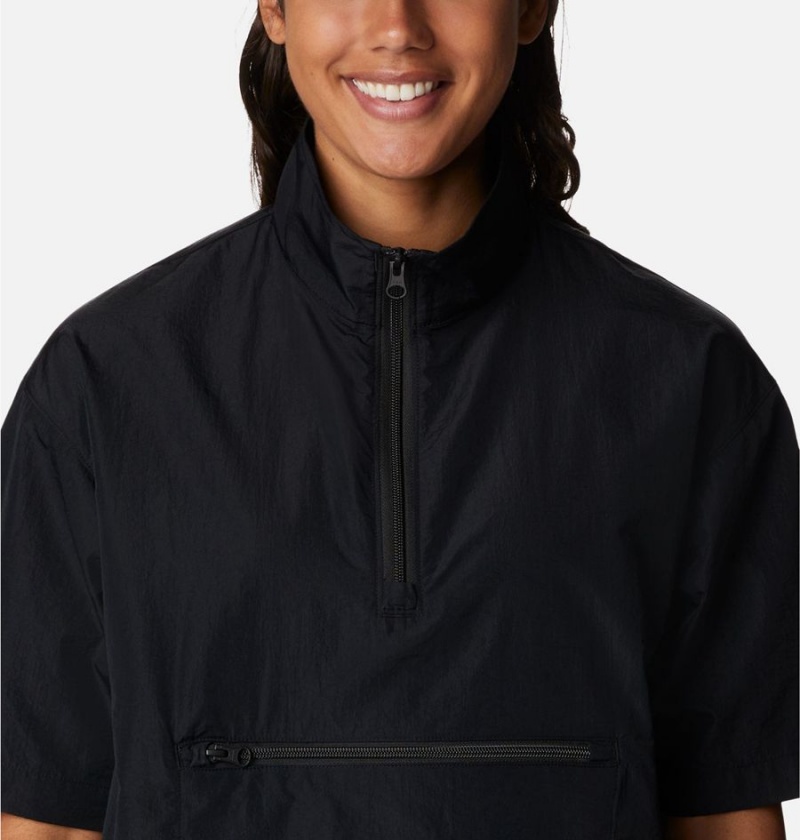 Black Women's Columbia Boundless Trek Half Zip Pullover | UXKOE-8024