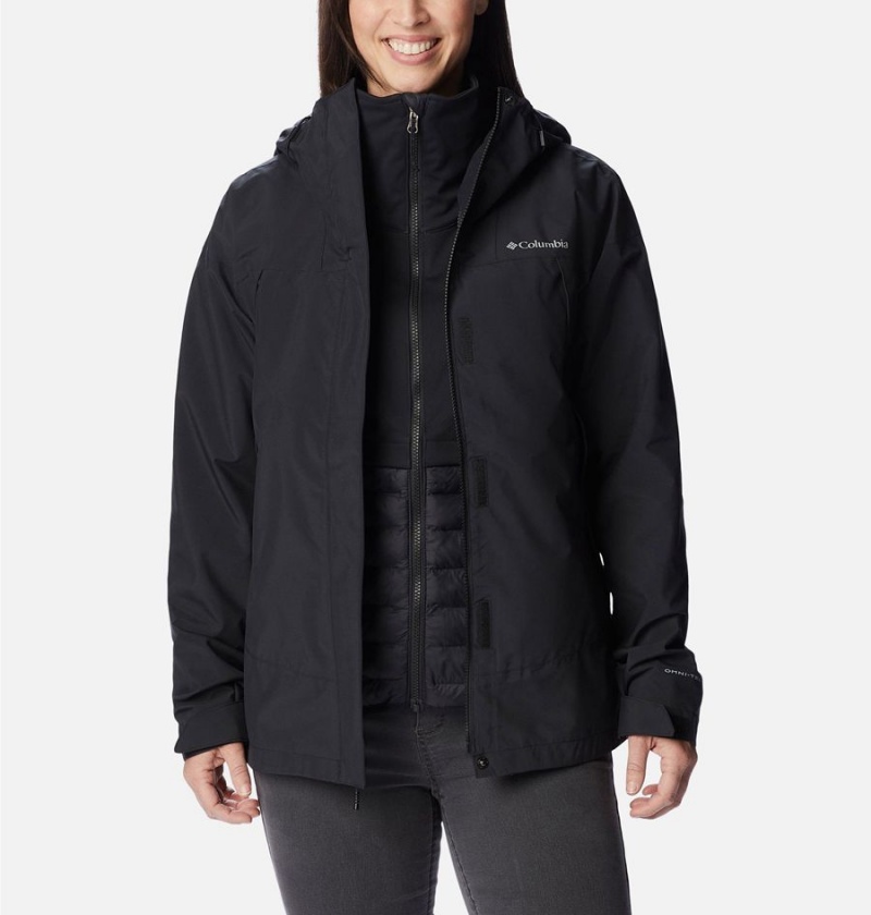 Black Women's Columbia Canyon Meadows Interchange 3 In 1 Jackets | LVUQR-1647