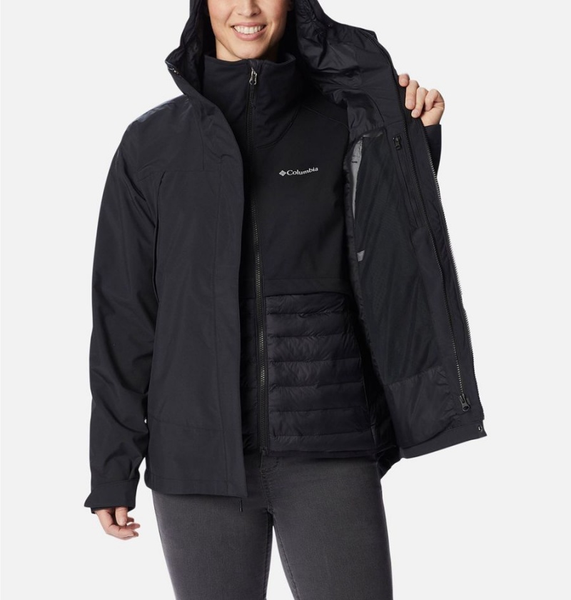 Black Women's Columbia Canyon Meadows Interchange 3 In 1 Jackets | LVUQR-1647