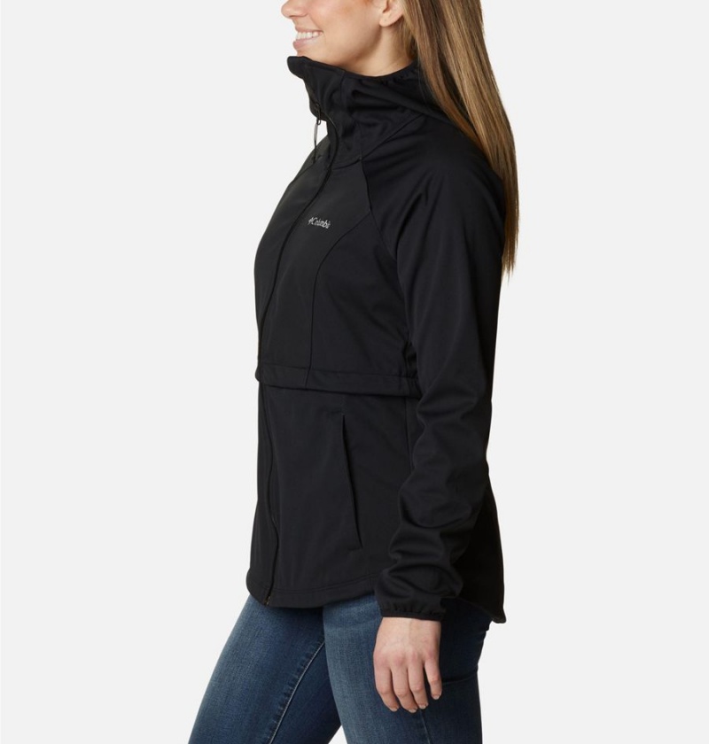 Black Women's Columbia Canyon Meadows Softshell Jackets | JYZQL-3860