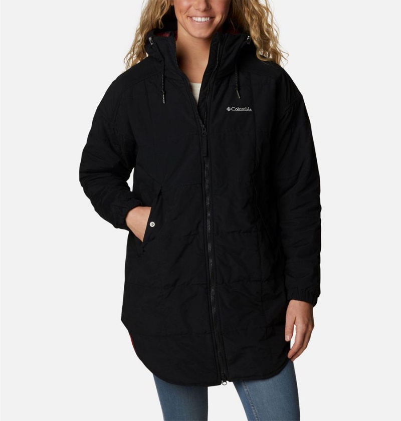 Black Women\'s Columbia Chatfield Hill Novelty Coats | XDHBI-6807