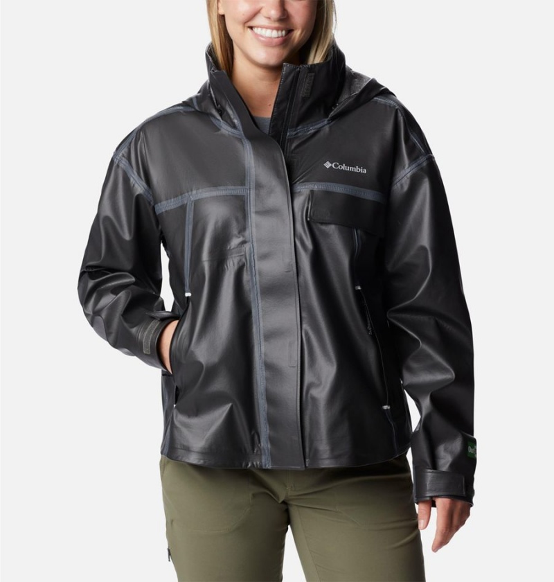 Black Women\'s Columbia Coral Ridge OutDry Extreme Rain Jacket | SPRKQ-4360