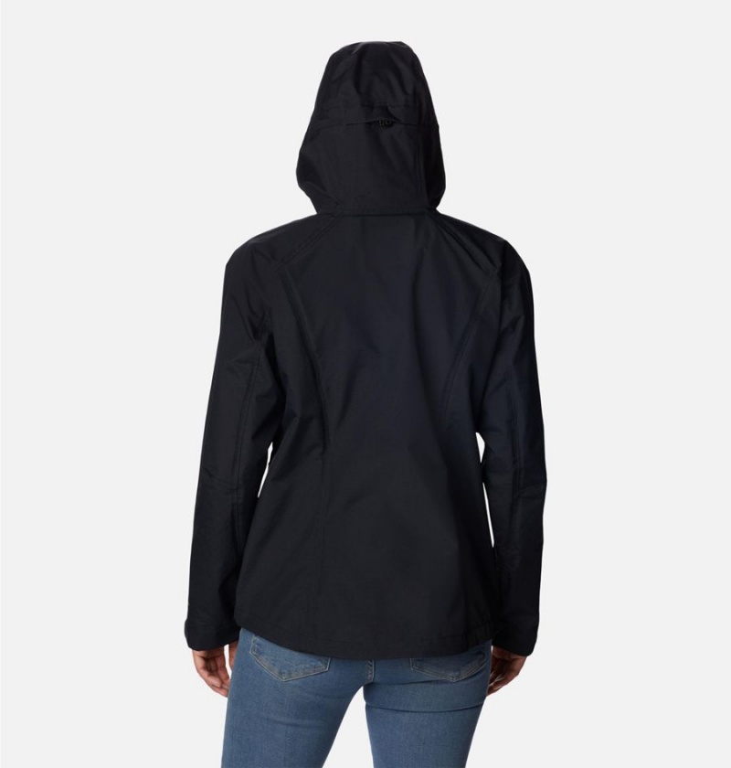 Black Women's Columbia Discovery Point Shell Rain Jacket | GZXVT-1432