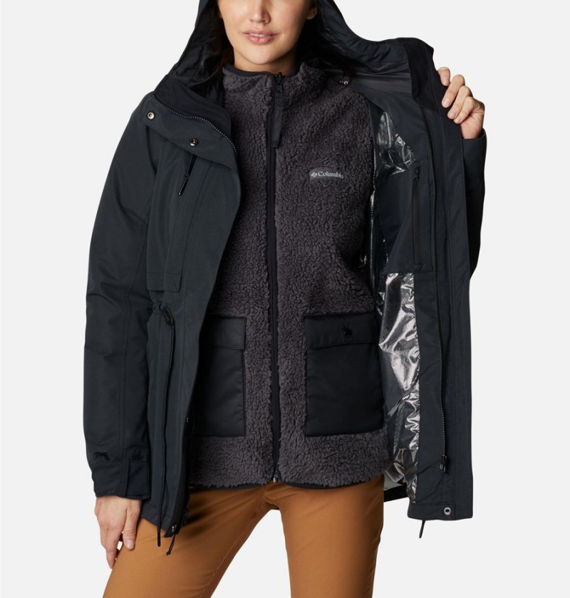 Black Women's Columbia Drop Ridge Interchange 3 In 1 Jackets | HEGSN-2536