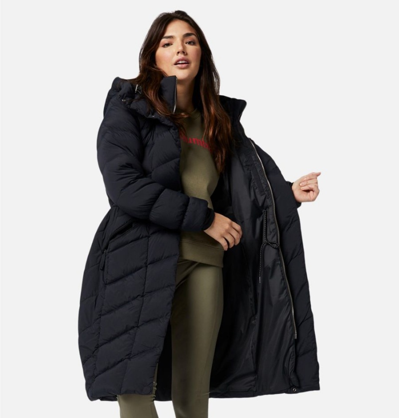 Black Women's Columbia Ember Springs Long Down Coats | UOSFL-3468