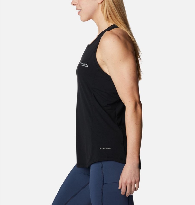 Black Women's Columbia Endless Trail Running Tank Top | YBTLM-8924