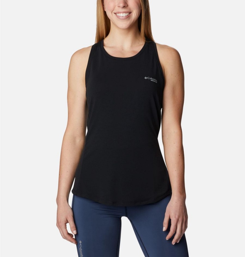 Black Women\'s Columbia Endless Trail Running Tank Top | YBTLM-8924